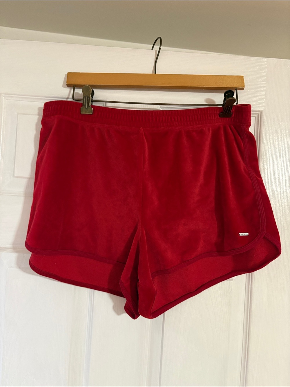 Hollister Red Velour Athletic Shorts
